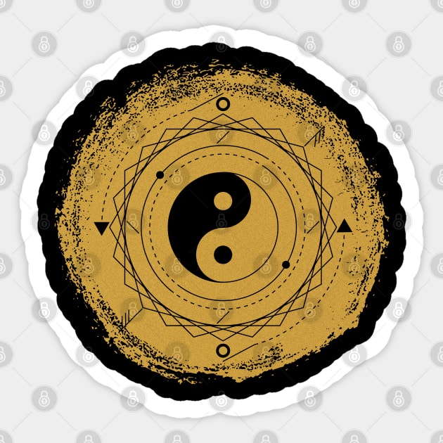 Yin Yang | Sacred Geometry Sticker by CelestialStudio